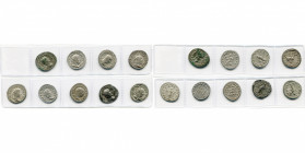 PHILIPPE Ier (244-249), lot de 9 antoniniens: R/ Roma (2, dont 1 avec taches de vert-de-gris), Annona, Eléphant, Victoire, Quatre étendards, Concordia...