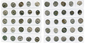 GALLIEN (253-268), lot de 25 antoniniens: R/ Inscription dans une couronne, Victoire sur un globe entre deux captifs (3, bustes variés), Minerve (tbc)...
