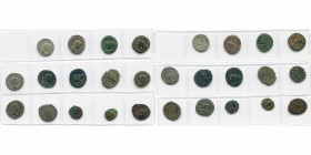 CLAUDE II le Gothique (268-270), lot de 14 antoniniens: R/ Mercure, Diane, Felicitas, Neptune, Hercule, Providentia, Sérapis, Trophée entre deux capti...