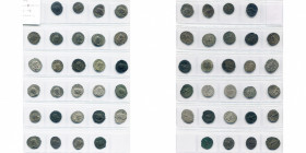 POSTUME (259-268), lot de 28 antoniniens: R/ Pax (2, légendes variées), L''empereur ten. un globe et une lance (2), Diane, Moneta, Neptune, Hercule De...