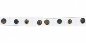 lot de 4 quadrans: Claude, D/ Main ten. une balance; Domitien, R/ SC dans une couronne; Trajan, R/ Sanglier (2).
Beau à Très Beau
