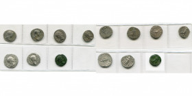 lot de 6 deniers: Trajan, R/ Felicitas, l''Arabie; Antonin le Pieux divinisé, R/ Aigle; Commode Auguste, R/ Liberalitas; Sévère Alexandre, R/ Spes, Ma...