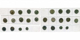 lot de 13 p.: Licinius Ier, follis, Héraclée, R/ Jupiter ten. un globe nicéphore; Nicomédie, R/ Jupiter ten. un globe nicéphore; Siscia, R/ Dans une c...
