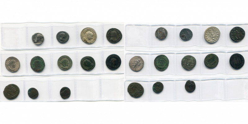 lot de 12 p.: Auguste, denier, R/ Gaius et Lucius; Plautilla, denier, R/ Le coup...