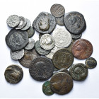 lot de 31 p., dont Auguste, as de Lyon; Claude, as; Vespasien, denier (2); Beroe, Trajan, bronze; Alexandrie, Antonin le Pieux, tétradrachme (TB), et ...