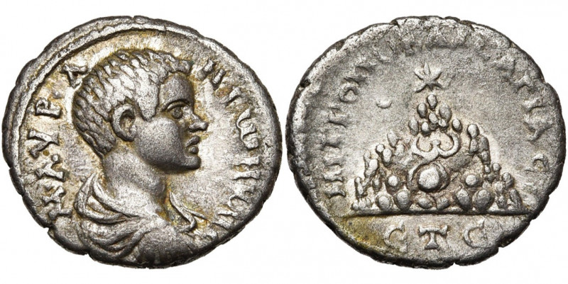 CAPPADOCE, CESAREE, Caracalla (198-217), AR drachme, 197. D/ B. dr., cuir. à d. ...