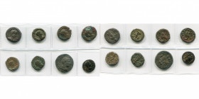EGYPTE, ALEXANDRIE, lot de 6 tétradrachmes: Valérien Ier, an 3, R/ Elpis; Claude II, an 3, R/ Niké à d.; Aurélien, an 6, R/ Aigle t. à d., ten. une co...