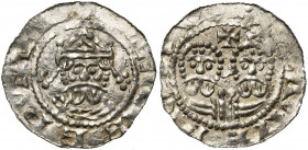 NEDERLAND, FRIESLAND, Graafschap, Egbert II (1068-1090), AR denarius, 1068-1077 (?), Stavoren. Vz/ + VECBERTVS Gekroond bb. v.v. Kz/ + STΛVERONV Bb. v...