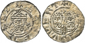 NEDERLAND, FRIESLAND, Graafschap, Egbert II (1068-1090), AR denarius, 1068-1077 (?), Bolsward. Vz/ + ECBERTVS Gekroond bb. v.v. Kz/ [+ BOD]LISVVERT Bb...