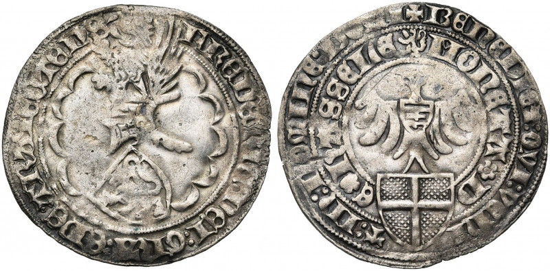 NEDERLAND, UTRECHT, Bisdom, Frederik van Blankenheim (1393-1423), AR dubbele gro...