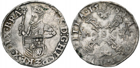BRABANT, Duché, Les Etats en révolte (1577-1581), AR demi-écu des Etats, 1578, Anvers. D/ Le roi à mi-corps de f., couronné et cuirassé, ten. un scept...