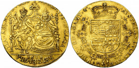 BRABANT, Duché, Albert et Isabelle (1598-1621), AV double souverain, 1618, Bruxelles. 1.955 p. frappées de juin 1617 à novembre 1618. D/ Les archiducs...