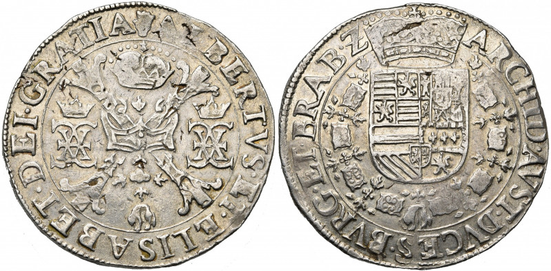 BRABANT, Duché, Albert et Isabelle (1598-1621), AR patagon, s.d. (1612-1621), An...