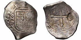 BRABANT, Duché, AR 48 sols (cours du patagon), s.d. (1652-1672). Contremarqué à la Toison d''or. Delm. 324; V.H. p. 467. 26,61g Rare Sur une 8 reales ...