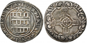 CAMBRAI, Archevêché, Louis de Berlaymont (1570-1596), AR double patard (1/16 d''écu), 1576. Au titre de Maximilien II. D/ Ecu de Berlaymont sous 76 R/...