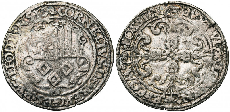 LIEGE, Principauté, Corneille de Berghes (1538-1544), AR quatre patards, s.d., H...