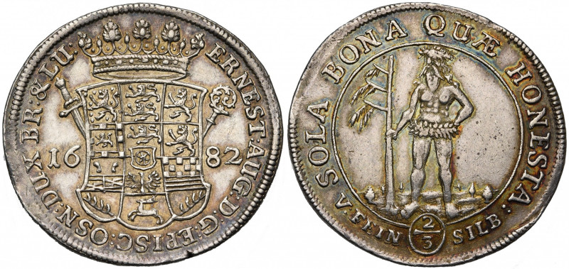 ALLEMAGNE, BRUNSWICK-CALENBERG, Ernst August (1679-1698), AR 2/3 Taler, 1682, Ze...