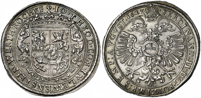 ALLEMAGNE, LÖWENSTEIN-WERTHEIM-ROCHEFORT, Johann Theodor (1611-1644), AR Taler, ...