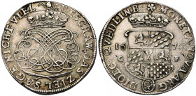 ALLEMAGNE, QUEDLINBURG, Abbaye, Anna Sophia de Palatinat-Birkenfeld (1645-1680), AR 2/3 Taler, 1676GF. D/ Monogramme couronné. R/ Ecu couronné. Mehl, ...