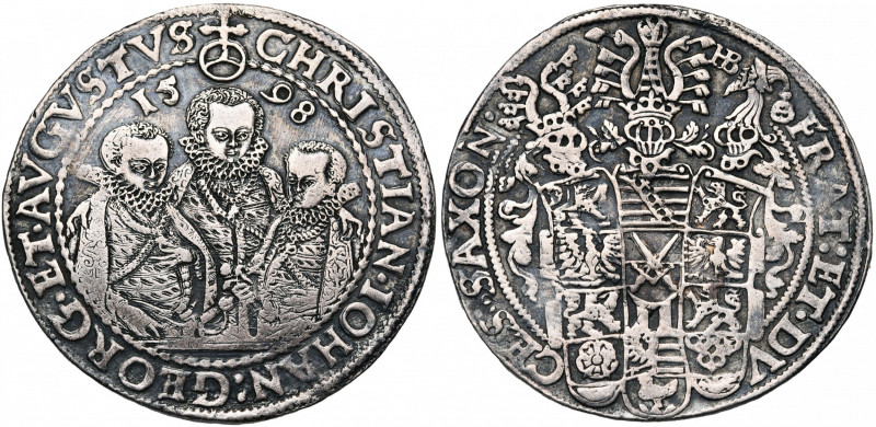 ALLEMAGNE, SAXE, Christian II, Johann Georg Ier et August (1591-1611), AR Taler,...