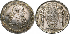 ALLEMAGNE, SCHWARZBURG-RUDOLSTADT, Friedrich Karl (1790-1793), AR demi-Taler, 1791ICK, Saalfeld. D/ B. habillé à d. R/ Ecu ovale couronné, tenu par de...