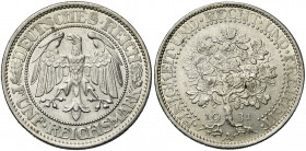 ALLEMAGNE, République de Weimar, (1919-1933), AR 5 Reichsmark, 1931A. J. 331; A.K.S. 25. Petites taches.
Superbe