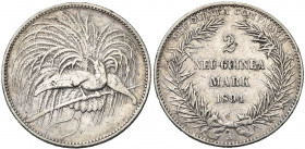NOUVELLE-GUINEE ALLEMANDE, AR 2 Neu-Guinea Mark, 1894A. J. 706; A.K.S. 908.
presque Très Beau