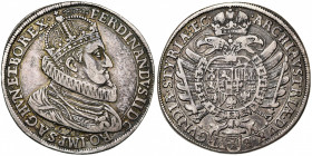 SAINT EMPIRE, Ferdinand II (1619-1637), AR Taler, 1620, Graz. Pour la Styrie. D/ B. couronné et cuirassé à d., le col fraisé. R/ Aigle impériale éploy...