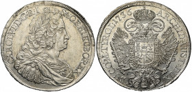 SAINT EMPIRE, Charles VI (1711-1740), AR Taler, 1736, Vienne. D/ B. l., dr. et cuir. à d. R/ Aigle impériale couronnée. Her. 313; Voglh. 267/IV; Dav. ...