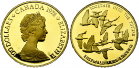 CANADA, Elisabeth II (1952-), AV 100 dollars, 1978. Unification du Canada. Fr. 9.
Flan poli