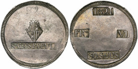 ESPAGNE, Ferdinand VII (1808-1833), AR 30 sous, 1821, Palma de Majorque. Pour les Baléares. Cal. 1293. Petit coup sur la tranche.
Très Beau