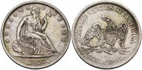 ETATS-UNIS, AR 1/2 dollar, 1843O, New Orleans.
Très Beau