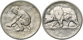 ETATS-UNIS, AR 1/2 dollar, 1925. California diamond jubilee.
Superbe à Fleur de Coin