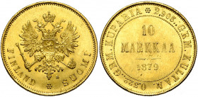 FINLANDE, occupation russe, Alexandre II (1855-1881), AV 10 markkaa, 1879S. Bitkin 615; Fr. 4.
Très Beau à Superbe