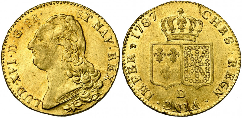 FRANCE, Royaume, Louis XVI (1774-1793), AV double louis d''or à la tête nue, 178...