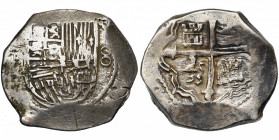 MEXIQUE, Philippe III (1598-1621), AR 8 reales, s.d., Mexico. Cal. type 162. 26,54g Double frappe. Sigle non visible.
Beau à Très Beau
