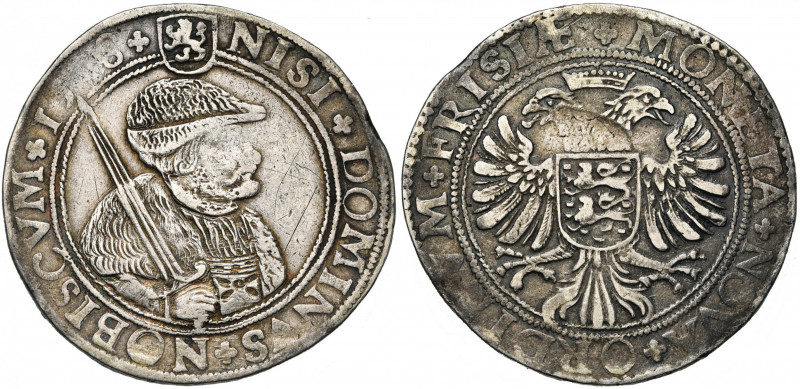 NEDERLAND, FRIESLAND, Provincie, AR arendsrijksdaalder, 1598. Vz/ Bb. Friese ede...