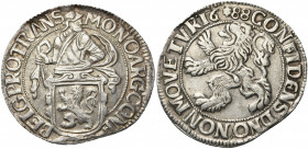 NEDERLAND, OVERIJSSEL, Provincie, AR leeuwendaalder, 1688. Vz/ Ridder rechtsom kijkend met voor zich wapen met klimmende leeuw. Kz/ Klimmende leeuw l....