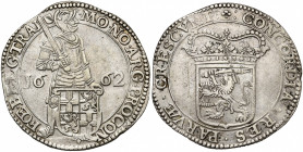 NEDERLAND, UTRECHT, Provincie, AR zilveren dukaat, 1662. Vz/ Staande ridder n.r. met zwaard en provinciewapen. Kz/ Gekroond Generaliteitswapen. Verk. ...