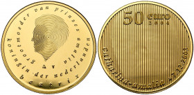 NEDERLAND, Koninkrijk, Beatrix (1980-2014), AV 50 euro, 2004. Geboorte van Catharina-Amalia. 13,44g In doosje.
Gepolijste Stempel