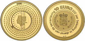 NEDERLAND, Koninkrijk, Beatrix (1980-2014), AV 10 euro, 2006. Het Belasting Tientje. In doosje.
Gepolijste Stempel