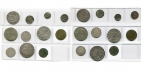 SUISSE, lot de 11 p., dont: Chur, 10 Kreuzer, 1631; 2 Kreuzer, 1648; Bluzger, 1714; Schaffhausen, 3 Kreuzer, 1611; Dicken, 1614; 16 Kreuzer, 1657; Zug...