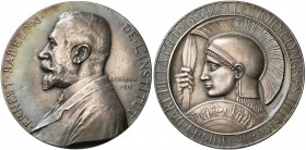 BELGIQUE, médaille, 1910, Devreese & Bosselt. Ernest Babelon - Congrès international de numismatique à Bruxelles. D/ B. à g. R/ B. d''Athéna à g., cas...