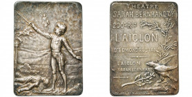 FRANCE, AR médaille, s.d. (après 1900), S. Jeitas. 200e représentation de l''Aiglon d''Edmond Rostand au Théâtre Sarah Bernhardt. D/ Sarah Bernhardt t...