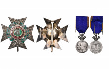 LUXEMBOURG, Ordre de la Couronne de chêne, plaque de grand officier en argent (72 mm), sans nom de fabricant au revers. Vendue avec la médaille commém...