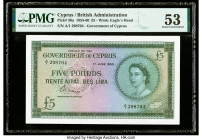 Cyprus Central Bank of Cyprus 5 Pounds 1.6.1955 Pick 36a PMG About Uncirculated 53. 

HID09801242017

© 2020 Heritage Auctions | All Rights Reserved