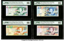 East Caribbean States Central Bank 5; 50; 10; 20 Dollars ND (2008) (2); ND (2015); ND (2012) Pick 47a; 50a; 52b; 53a Four Examples PMG Gem Uncirculate...