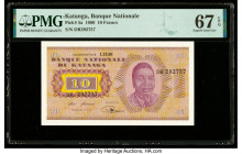 Katanga Banque Nationale du Katanga 10 Francs 1.12.1960 Pick 5a PMG Superb Gem Unc 67 EPQ. 

HID09801242017

© 2020 Heritage Auctions | All Rights Res...