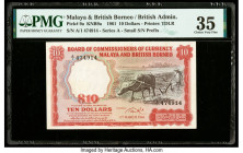 Malaya and British Borneo Board of Commissioners of Currency 10 Dollars 1.3.1961 Pick 9a B109 KNB9a PMG Choice Very Fine 35. 

HID09801242017

© 2020 ...