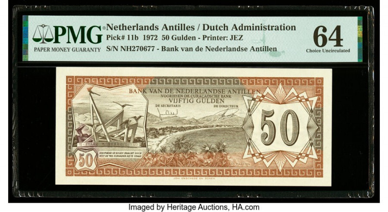 Netherlands Antilles Bank van de Nederlandse Antillen 50 Gulden 1.6.1972 Pick 11...
